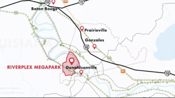 Hyundai Motor Group will invest $5.8 billion in a new manufacturing facility at RiverPlex MegaPark in Louisiana. Served by UP, it will be the company’s first North American steel facility to support its automotive manufacturing operations across the United States. (Map Courtesy of RiverPlex MegaPark)